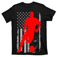 Vintage Soccer American Flag USA  T-Shirt