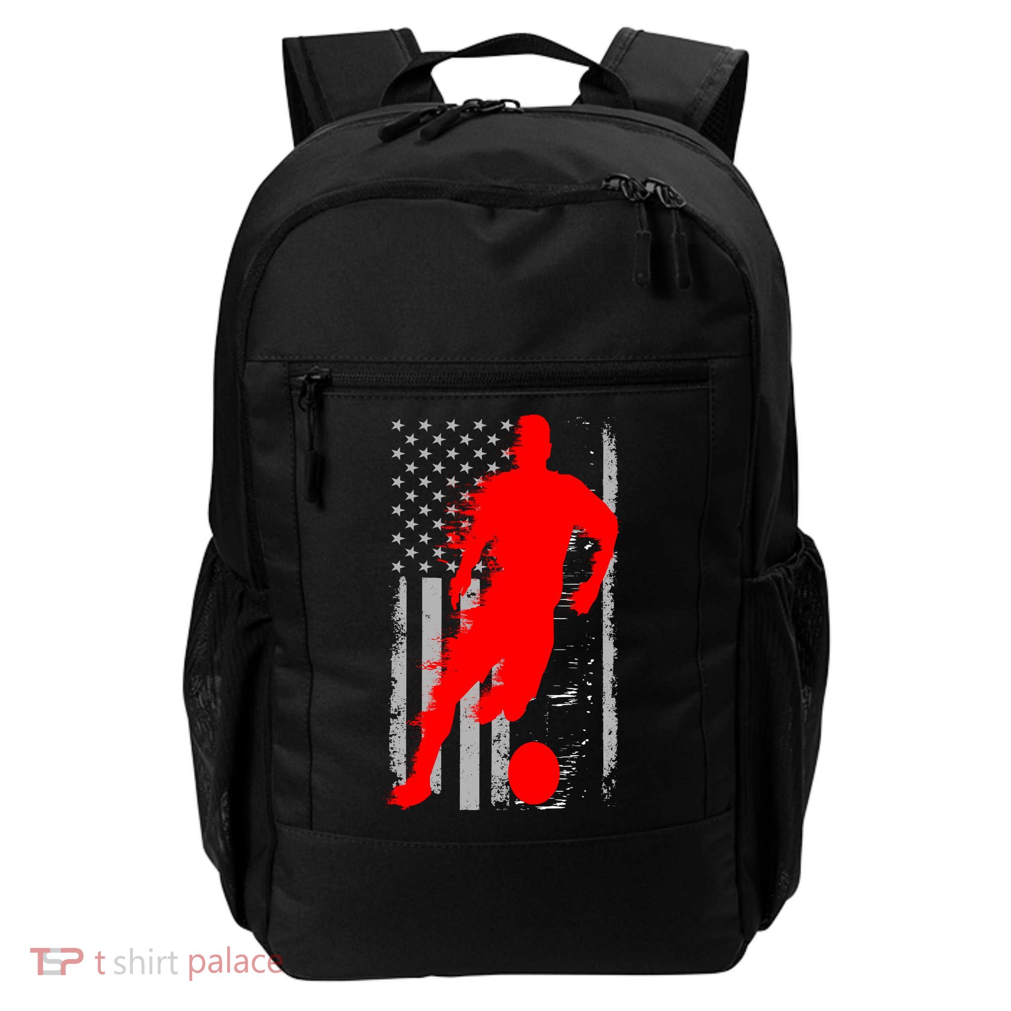 Vintage Soccer American Flag USA  Backpack