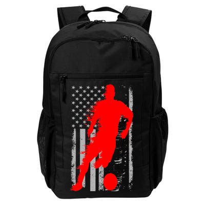 Vintage Soccer American Flag USA  Daily Commute Backpack