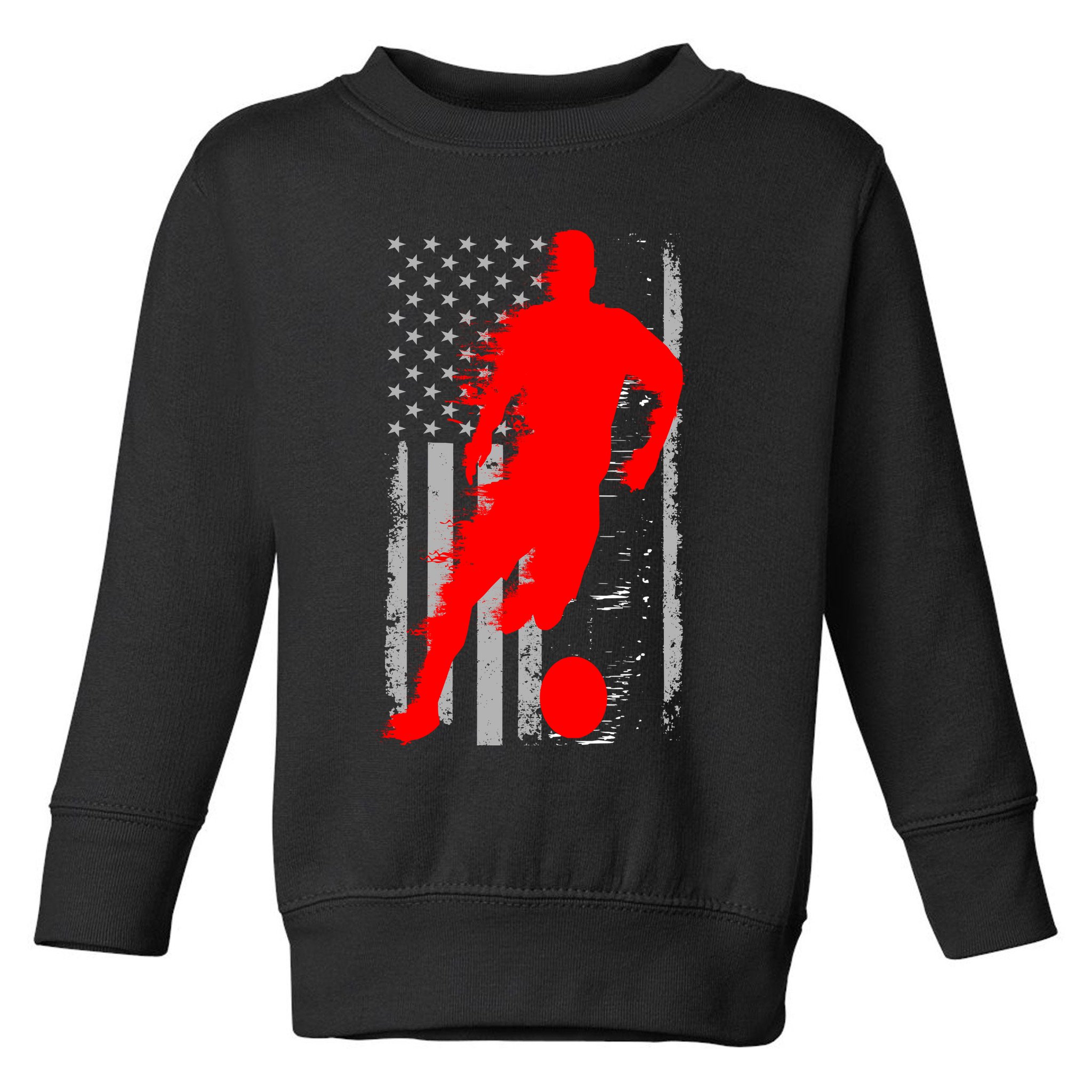 Vintage Soccer American Flag USA  Toddler Sweatshirt