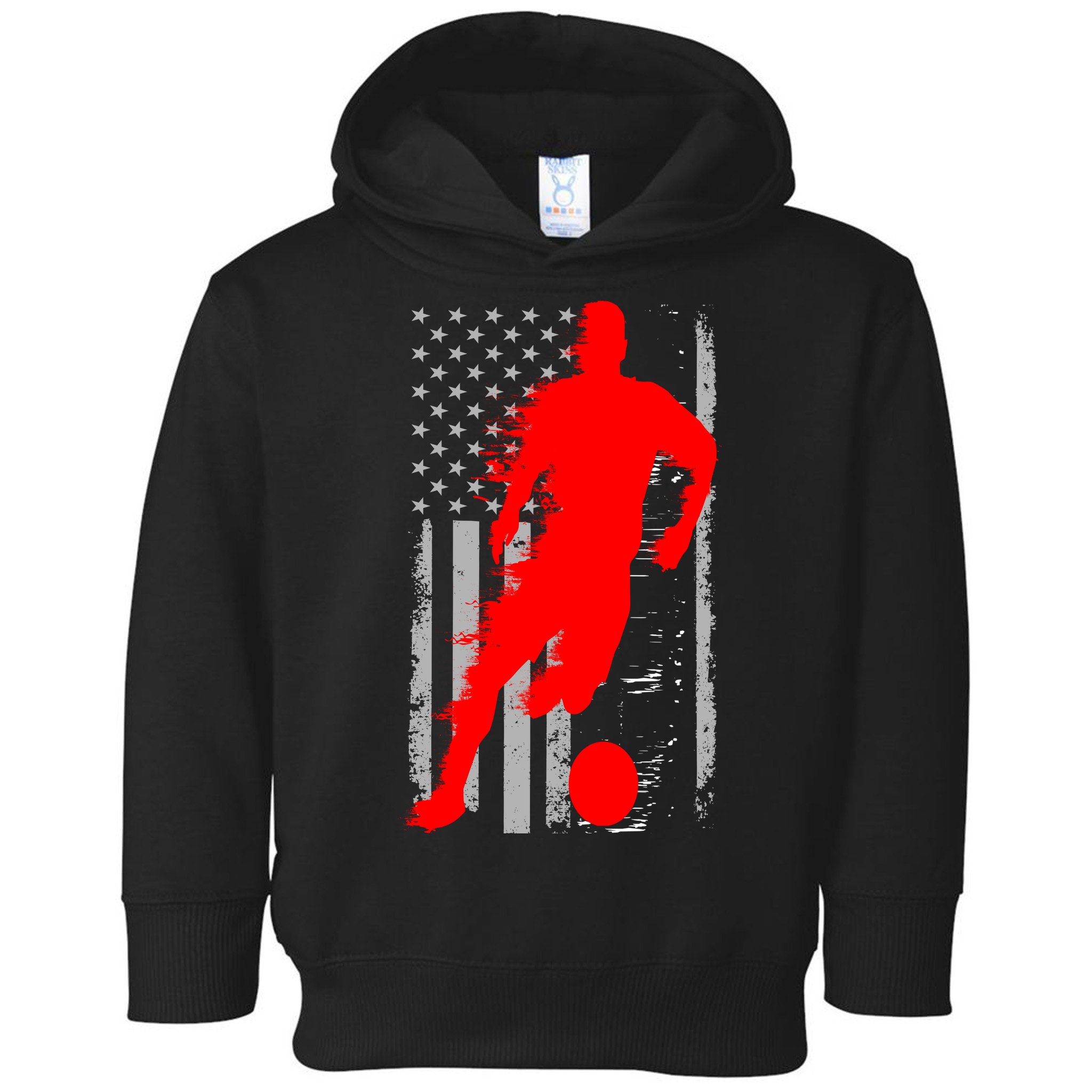 Vintage Soccer American Flag USA  Toddler Hoodie