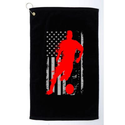 Vintage Soccer American Flag USA  Platinum Collection Golf Towel