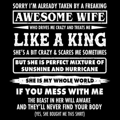 Vintage Sorry Already Taken By A Freaking Awesome Wife T-Shirt