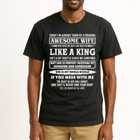 Vintage Sorry Already Taken By A Freaking Awesome Wife Tall T-Shirt