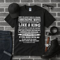 Vintage Sorry Already Taken By A Freaking Awesome Wife Tall T-Shirt