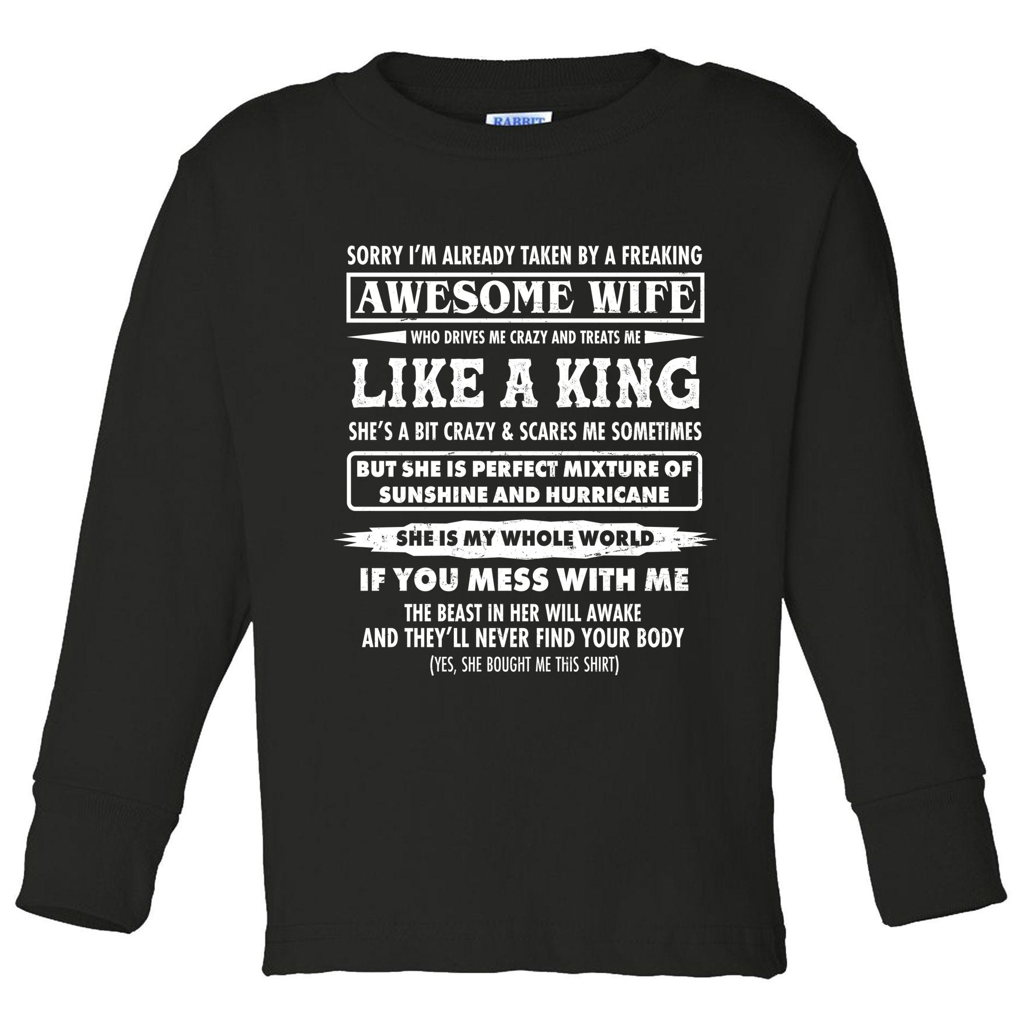 Vintage Sorry Already Taken By A Freaking Awesome Wife Toddler Long Sleeve Shirt