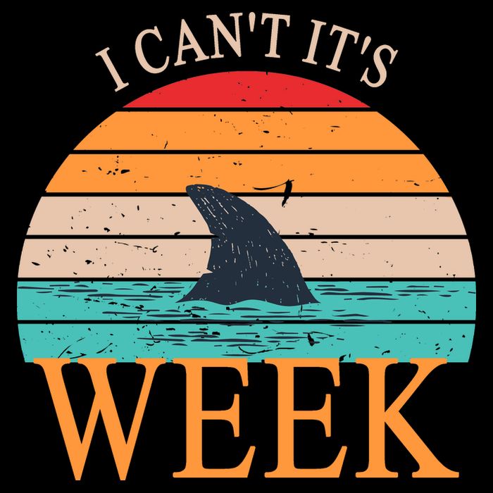 Vintage Sorry I Can't It's Week Funny Shark Backpack