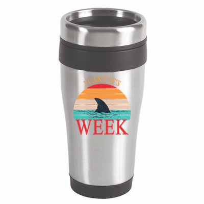 Vintage Sorry I Can't It's Week Funny Shark 16oz Travel Tumbler