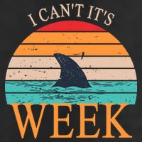 Vintage Sorry I Can't It's Week Funny Shark Tumbler