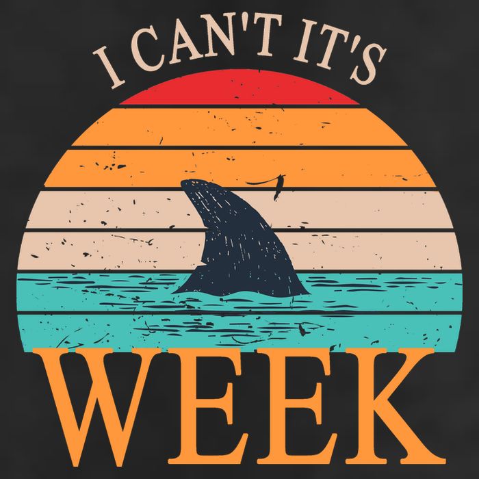 Vintage Sorry I Can't It's Week Funny Shark Tumbler