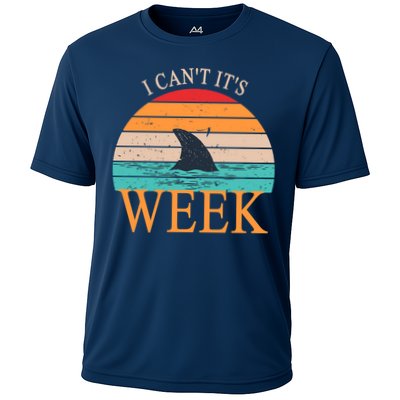 Vintage Sorry I Can't It's Week Funny Shark Performance Shirt