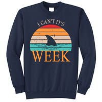 Vintage Sorry I Can't It's Week Funny Shark Sweatshirt