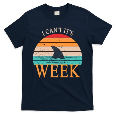 Vintage Sorry I Can't It's Week Funny Shark T-Shirt
