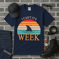 Vintage Sorry I Can't It's Week Funny Shark Tall T-Shirt