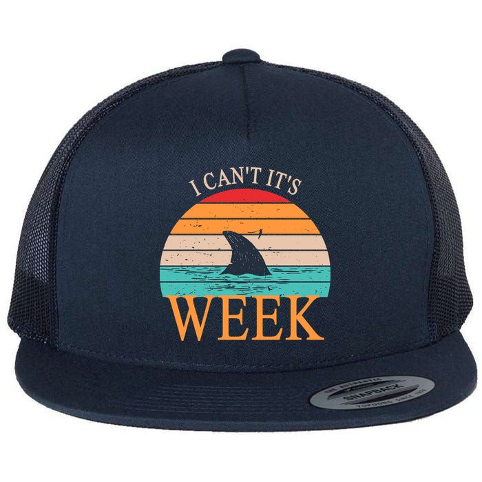 Vintage Sorry I Can't It's Week Funny Shark Flatbill Hat