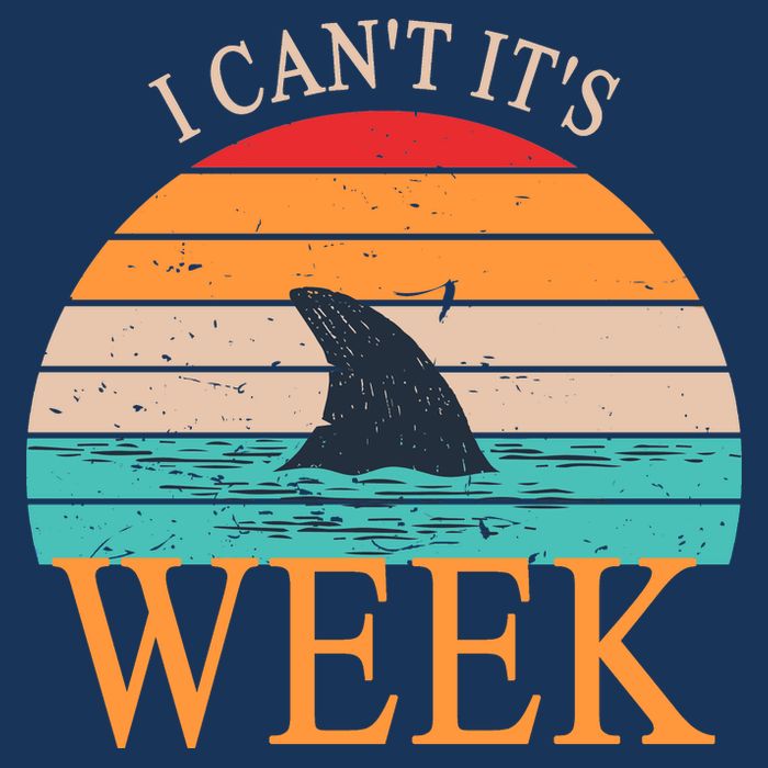 Vintage Sorry I Can't It's Week Funny Shark Flatbill Hat