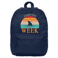 Vintage Sorry I Can't It's Week Funny Shark 16 in Basic Backpack