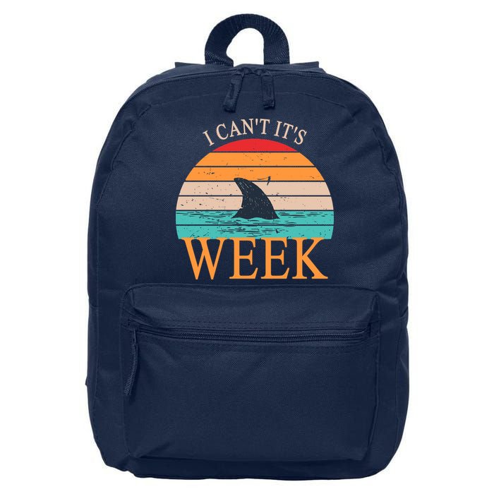 Vintage Sorry I Can't It's Week Funny Shark 16 in Basic Backpack