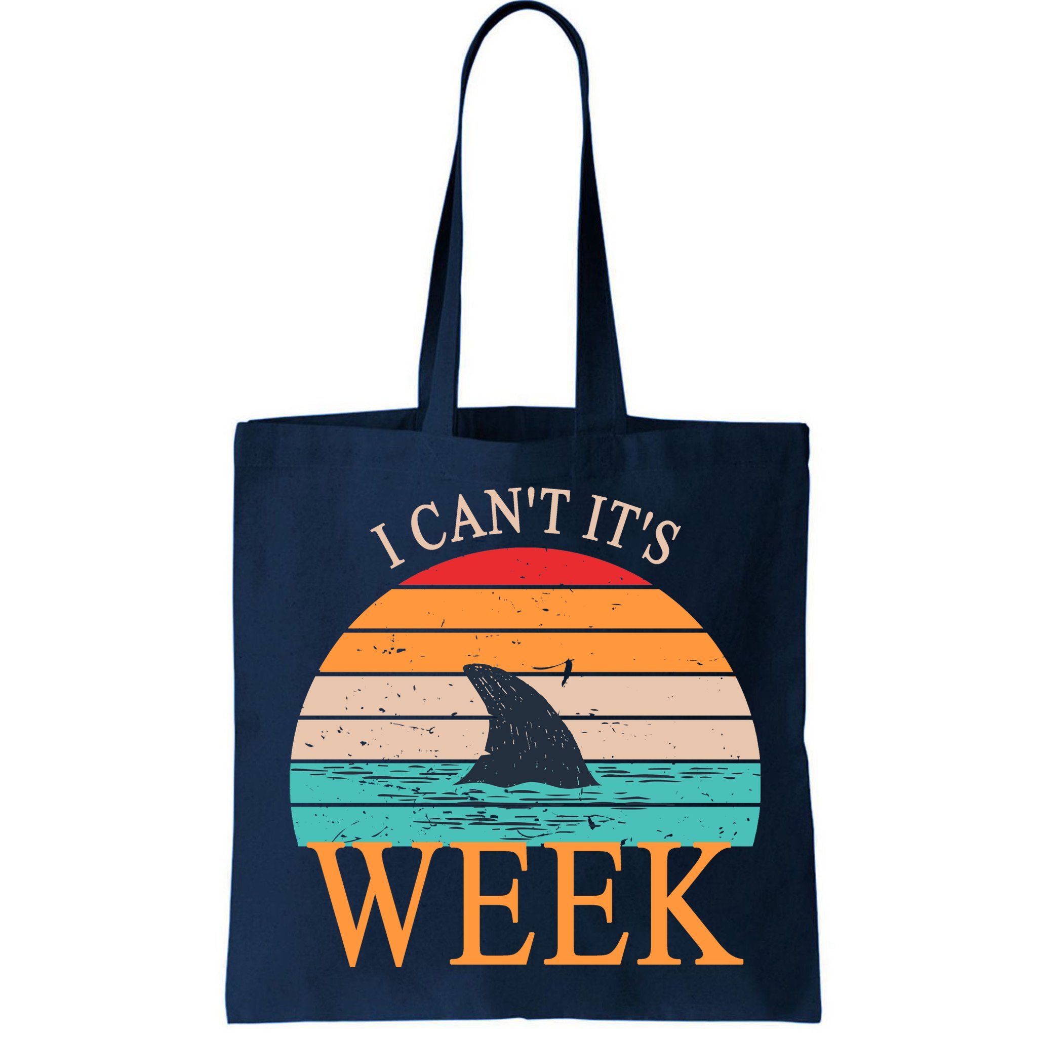Vintage Sorry I Can't It's Week Funny Shark Bag