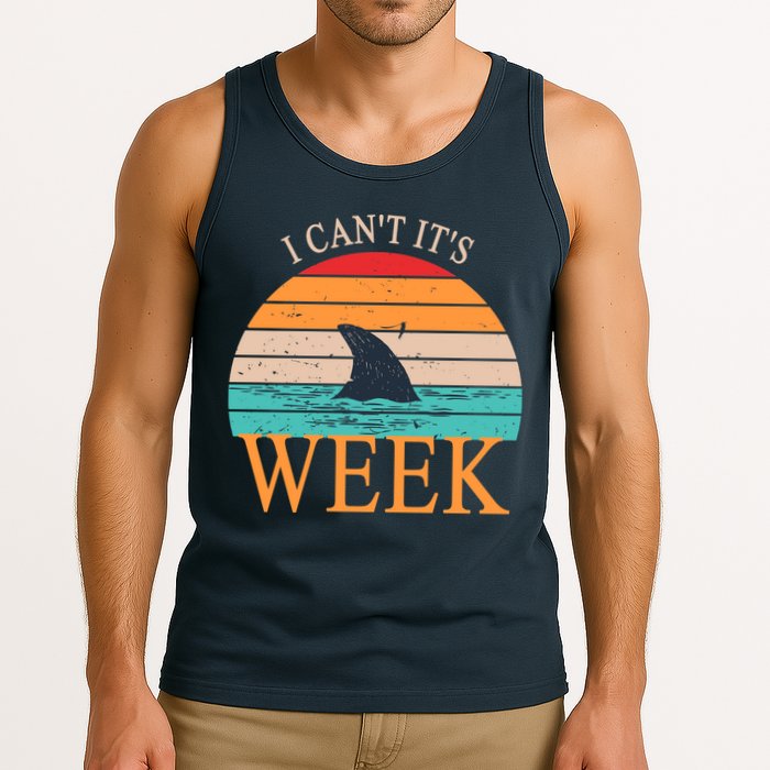 Vintage Sorry I Can't It's Week Funny Shark Tank Top