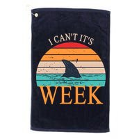 Vintage Sorry I Can't It's Week Funny Shark Golf Towel