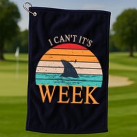 Vintage Sorry I Can't It's Week Funny Shark Golf Towel