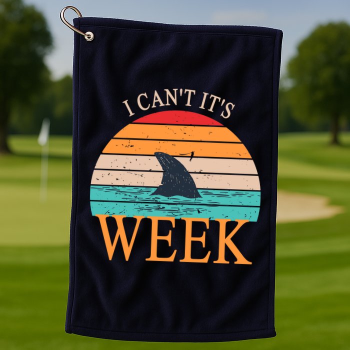 Vintage Sorry I Can't It's Week Funny Shark Golf Towel