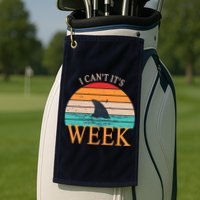 Vintage Sorry I Can't It's Week Funny Shark Golf Towel