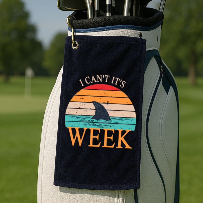 Vintage Sorry I Can't It's Week Funny Shark Golf Towel