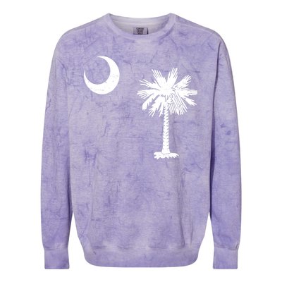 Vintage South Carolina Flag Palmetto Moon  Colorblast Crewneck Sweatshirt