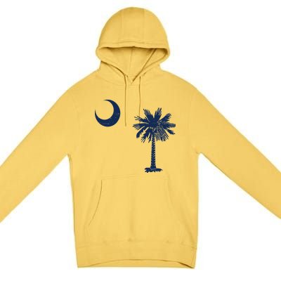 Vintage South Carolina Flag Palmetto Moon  Premium Pullover Hoodie