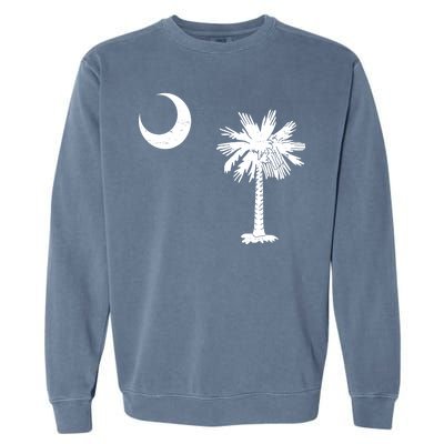 Vintage South Carolina Flag Palmetto Moon  Garment-Dyed Sweatshirt