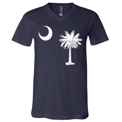 Vintage South Carolina Flag Palmetto Moon  V-Neck T-Shirt