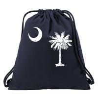 Vintage South Carolina Flag Palmetto Moon  Drawstring Bag