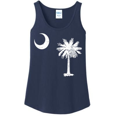 Vintage South Carolina Flag Palmetto Moon  Ladies Essential Tank