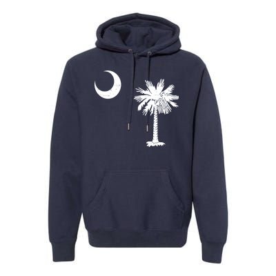 Vintage South Carolina Flag Palmetto Moon  Premium Hoodie