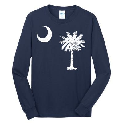 Vintage South Carolina Flag Palmetto Moon  Tall Long Sleeve T-Shirt