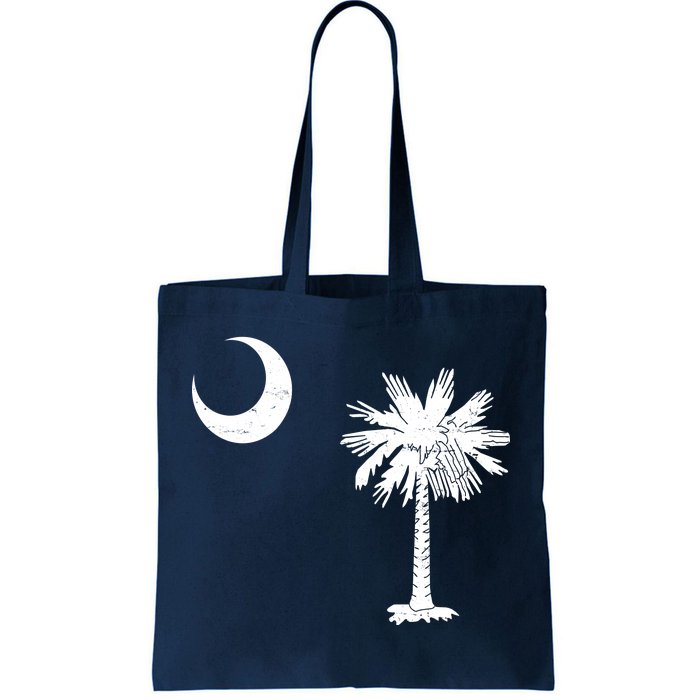 Vintage South Carolina Flag Palmetto Moon  Tote Bag