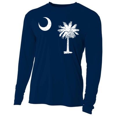 Vintage South Carolina Flag Palmetto Moon  Cooling Performance Long Sleeve Crew