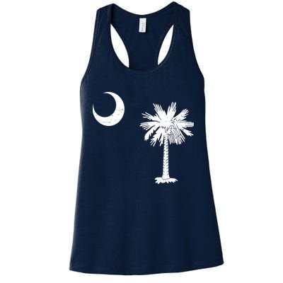 Vintage South Carolina Flag Palmetto Moon  Womens Tank Top