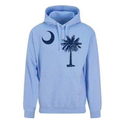 Vintage South Carolina Flag Palmetto Moon  Unisex Surf Hoodie