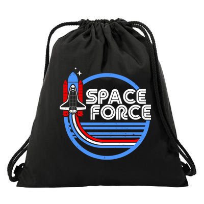 Vintage Space Force Emblem Drawstring Bag