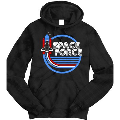 Vintage Space Force Emblem Tie Dye Hoodie