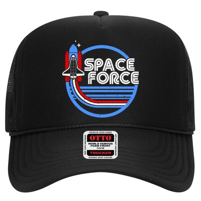 Vintage Space Force Emblem Trucker Hat