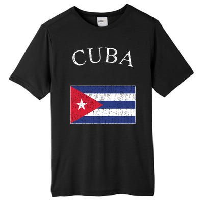 Vintage Sports Design Cuban Flag Tall Fusion ChromaSoft Performance T-Shirt