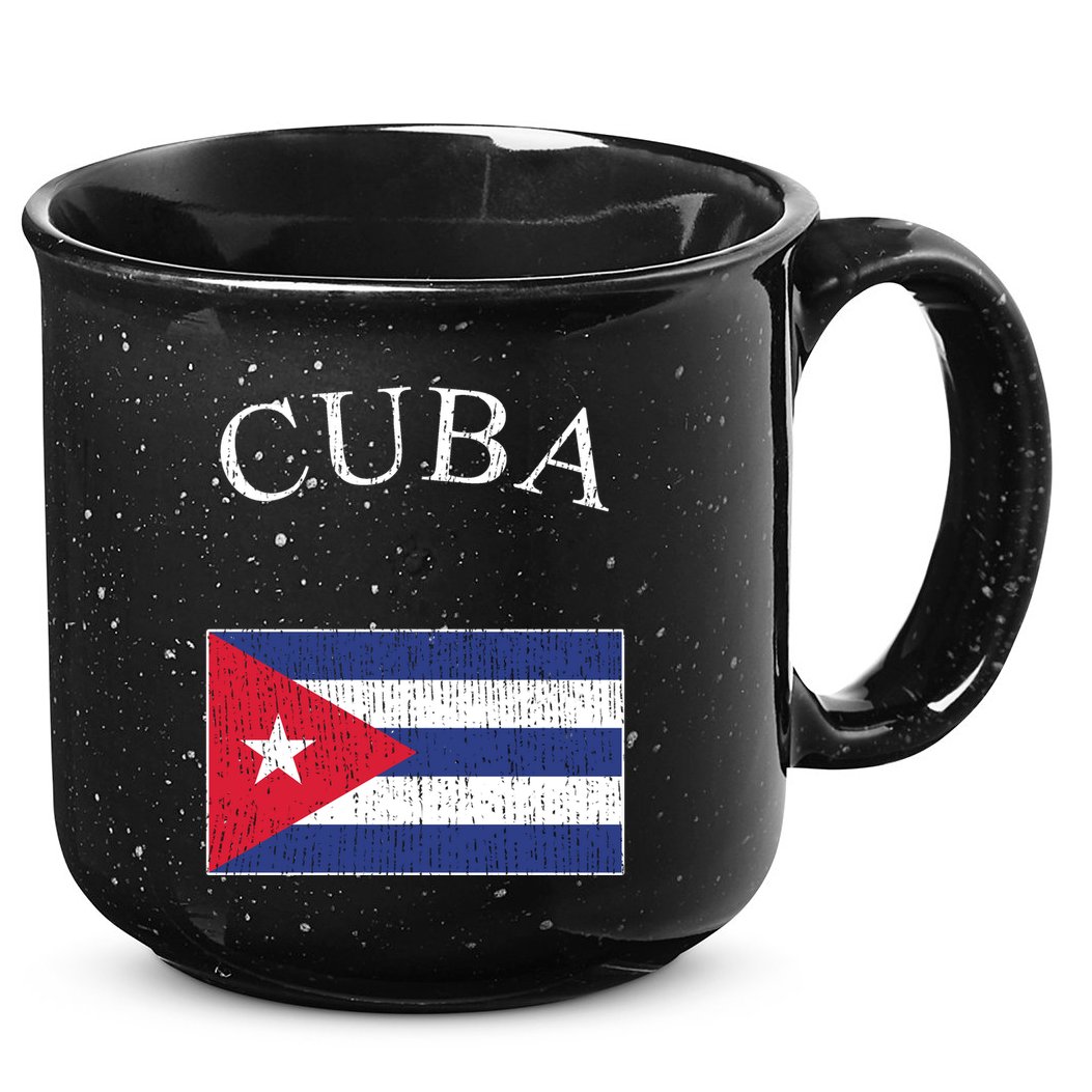 Vintage Sports Design Cuban Flag 15oz Campfire Ceramic Mug