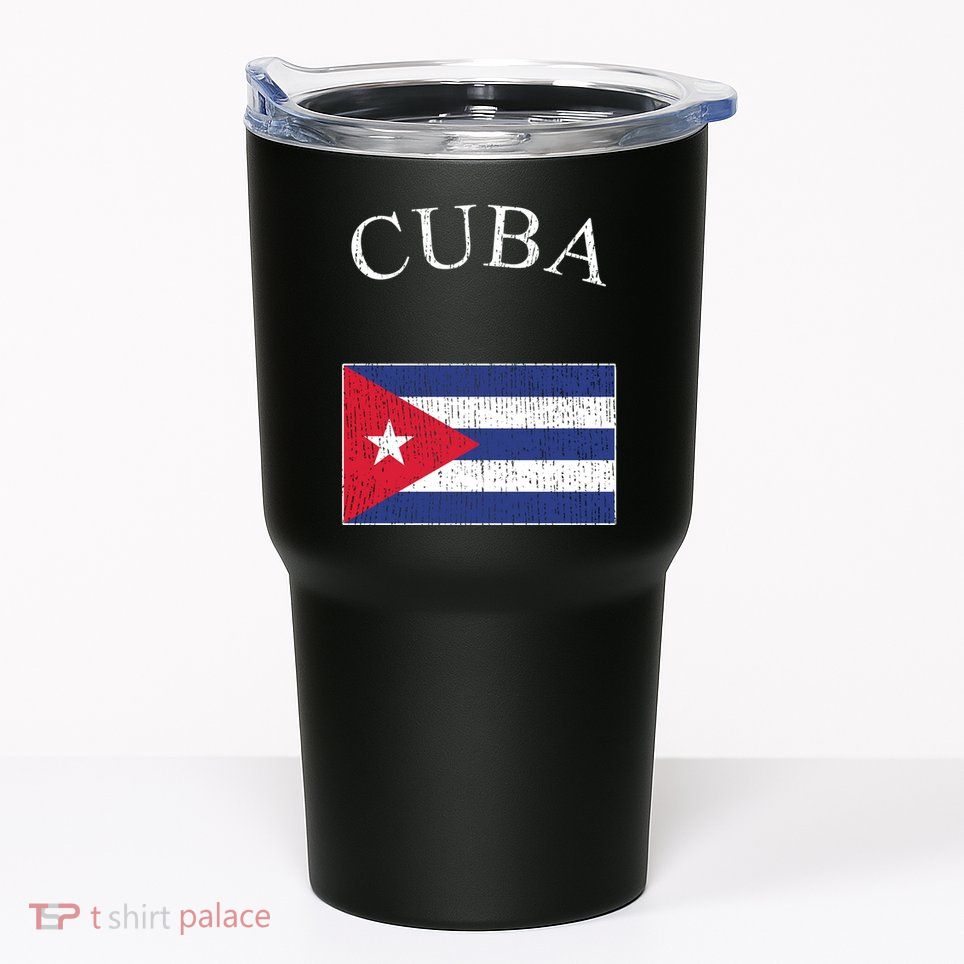 Vintage Sports Design Cuban Flag Tumbler