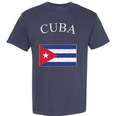 Vintage Sports Design Cuban Flag Garment-Dyed Heavyweight T-Shirt