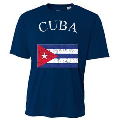 Vintage Sports Design Cuban Flag Cooling Performance Crew T-Shirt