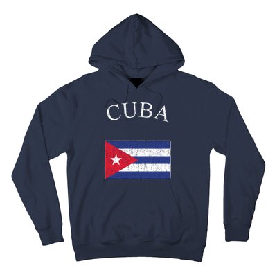 Vintage Sports Design Cuban Flag Hoodie